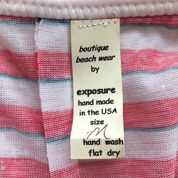 NWT EXPOSURE RED GREEN STRIPE PANTY SET - Picture 4 of 7